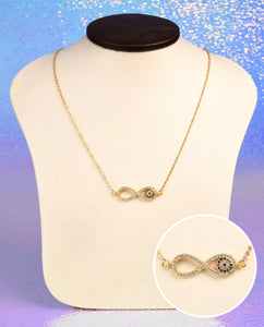 Necklace infinity with Circle