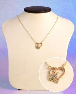 Necklace heart with a cat, Herz mit einer Katze