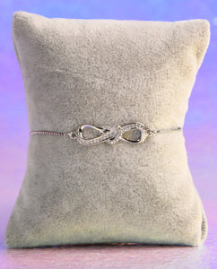 Infinity and Heart Bracelet Silver Color